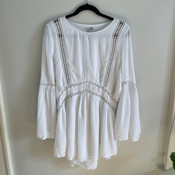 Amuse Society Kensington White Lace Dress - Size Small - Picture 5 of 10